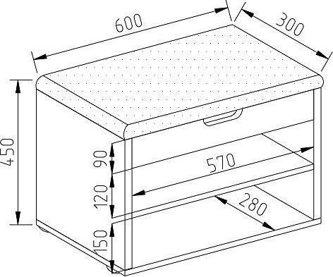 Immagine prodotto Vicco Rolfe (60 x 30 x 45 cm)