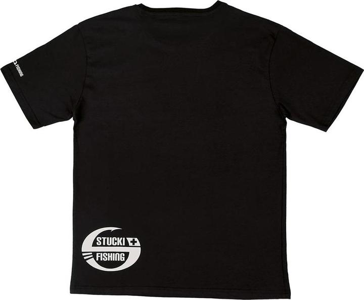 Actual product image Stucki Fishing T-Shirt Because Fanatics, Schwarz (S)