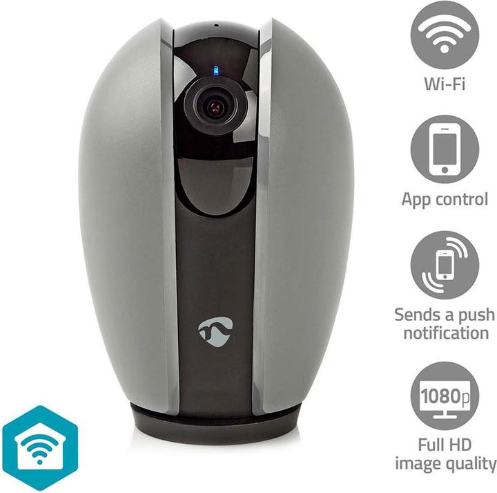 Immagine prodotto Nedis WIFICI21CGY SmartLife Vnitřní Camera | Wi-Fi | Full HD 1080p | Náklon | (1920 x 1080 Pixels)