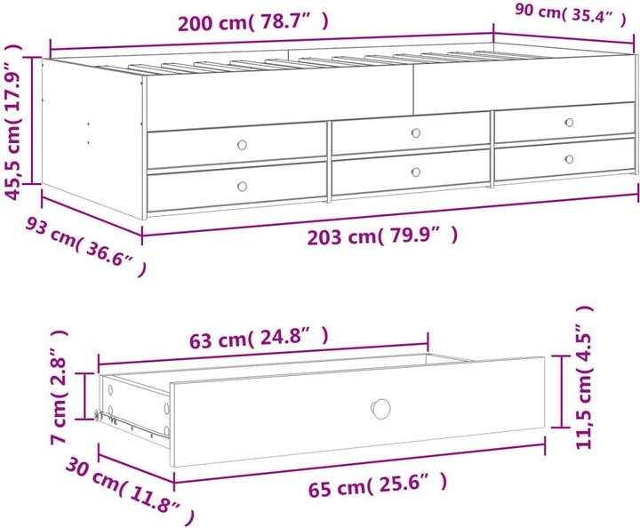 Image du produit vidaXL Tagesbett (90 x 200 cm)
