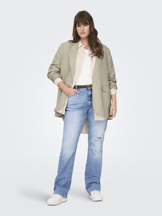 Actual product image Only Loose fit lapel collar Curve blazer Classic blazer (M)