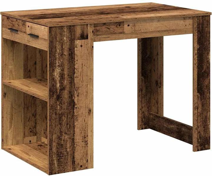 Produktbild vidaXL Schreibtisch mit Schubladen Ablage Altholz-Optik 102x62x77,5 cm (102 x 62 x 77.50 cm)