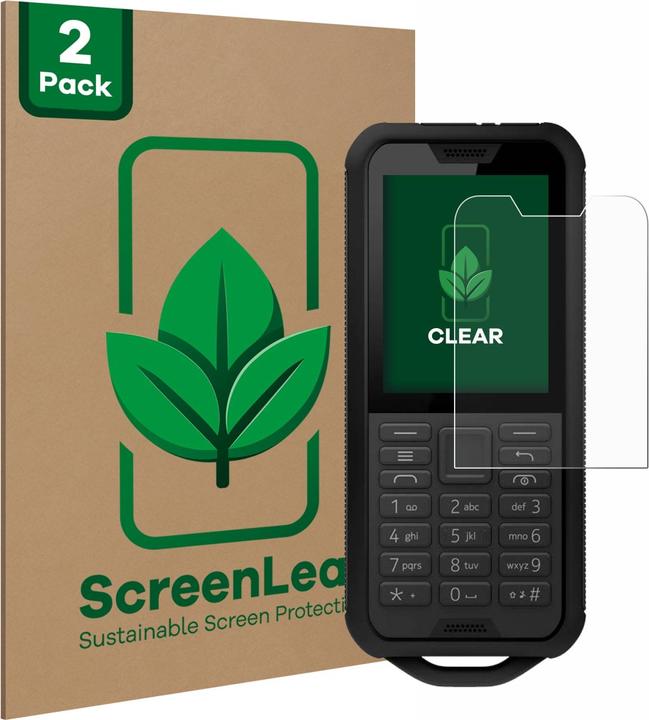 Produktbild ScreenLeaf Schutzfolie nachhaltiger Displayschutz Displayschutzfolie Folie Klar Transparent (2 Stück, Nokia 800 Tough)