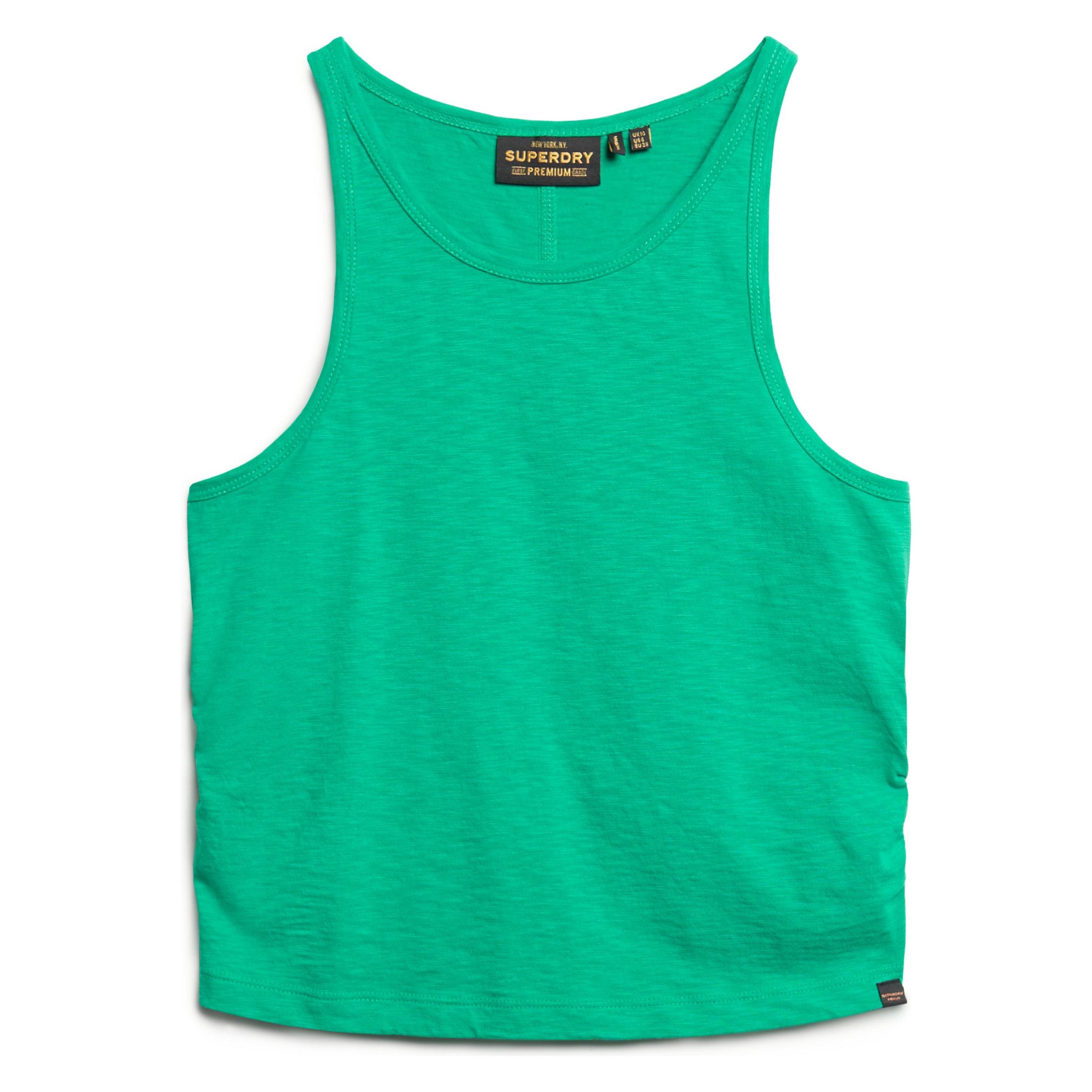 Superdry, Damen, Shirts, Tanktop Mit Raffung, Grün, (12XL)