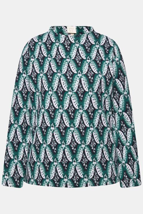 Produktbild Ulla Popken Sweatshirt, Jacquard, Stehkragen, Langarm (60)