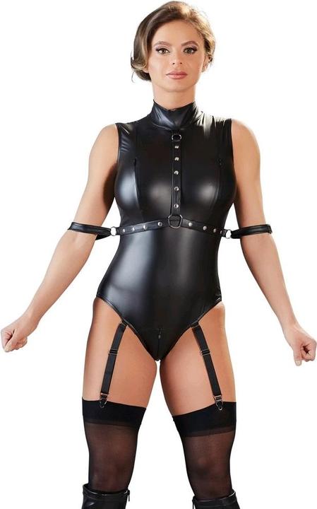 Produktbild Cottelli Collection Bondage Strapsbody Wetlook (M)
