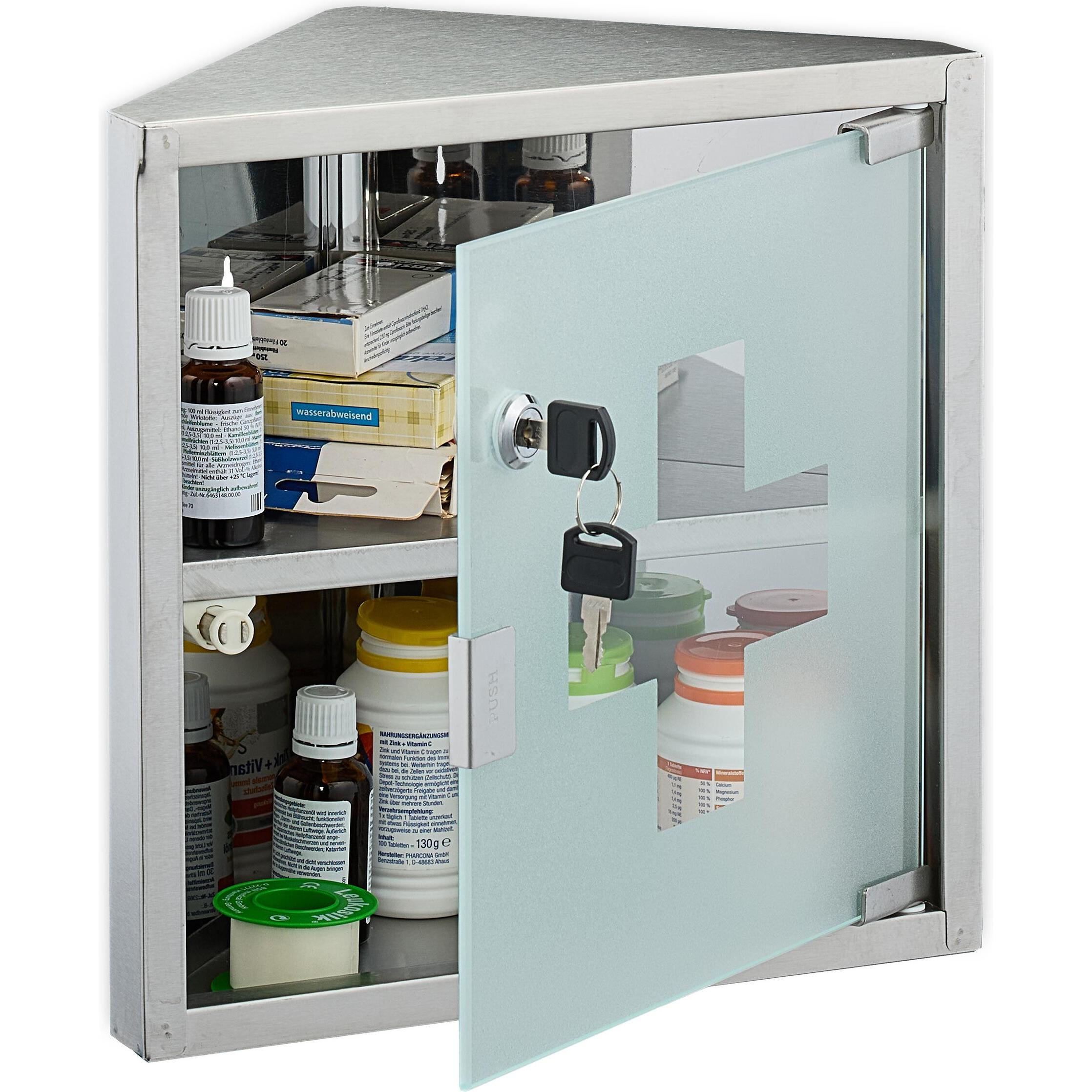 Relaxdays, Badezimmerschrank, Medizinschrank