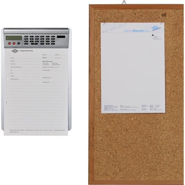 Actual product image Wedo Aluminium clipboard A4 with removable solar calculator (23 x 32 cm)