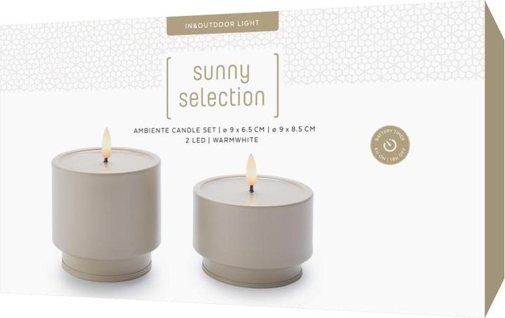Produktbild STT Ambiente Candle Set beige (2 x)