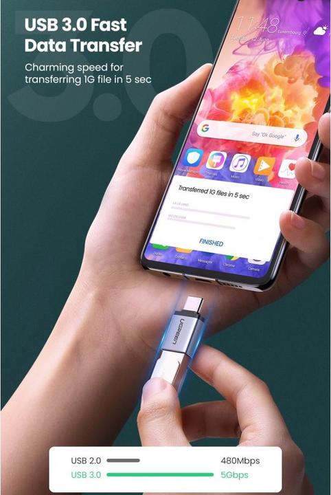 Image du produit Ugreen Adaptateur USB-C 3.1 vers USB-A 3.0 femelle (USB Type C, USB-A)