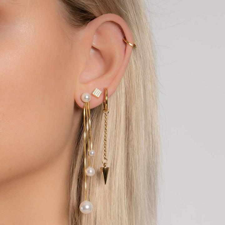 Immagine prodotto Bijouteria Piercing orecchio (Rivestimento in PVD (colore oro), Acciaio chirurgico 316L)