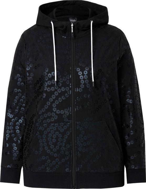 Produktbild Ulla Popken Hoodie, Pailletten-Druck, Kängurutasche, Langarm (46, 48)