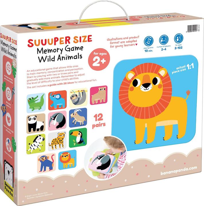 Image du produit Banana Panda Super size memo Jeu animaux sauvages 2+ (2 - 4 Joueur)
