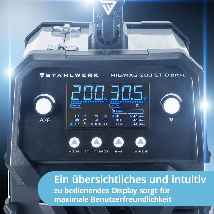 Actual product image Stahlwerk Welding machine MIG MAG 200 ST Digital IGBT shielding gas with 200 A