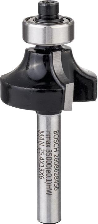 Immagine prodotto Bosch Professional Zubehör Fresa per arrotondare, 6 mm, R1 6,3 mm, P 25,4 mm, L 13,1 mm, G 54 mm