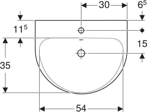 Immagine prodotto Geberit Keramag / Renova lavabo 60 x 48 cm bianco 500370011 (480 mm, 600 mm)
