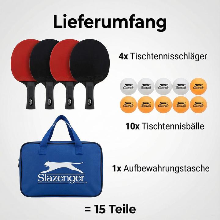 Produktbild Slazenger Tischtennis - Set 15-tlg.