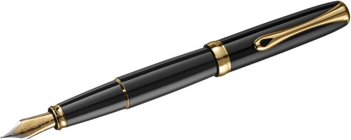 Image du produit Diplomat Stylo plume Excellence A2 laqué noir doré M (Noir/Or, 1 x)