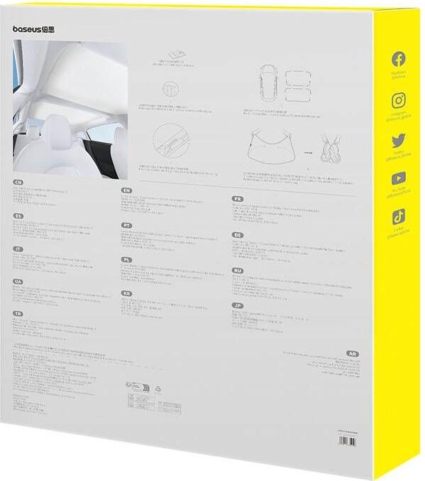 Productafbeelding Baseus Zonnescherm Double Layer Versie T-Space voor Tesla Model 3 (wit)