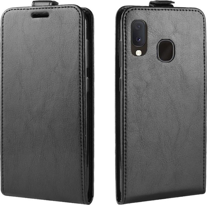 Cover-Discount Leder Flip Case mit Fotofach vertikal (Samsung Galaxy A20e)
