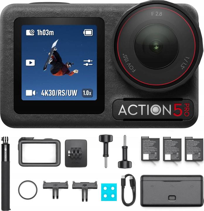 Image du produit DJI Osmo Action 5 Pro Combo Aventure (120p, Bluetooth, WiFi)
