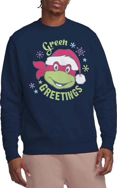 Immagine prodotto Teenage Mutant NT Green Greetings For Christmas Felpa Adulto Unisex (M)