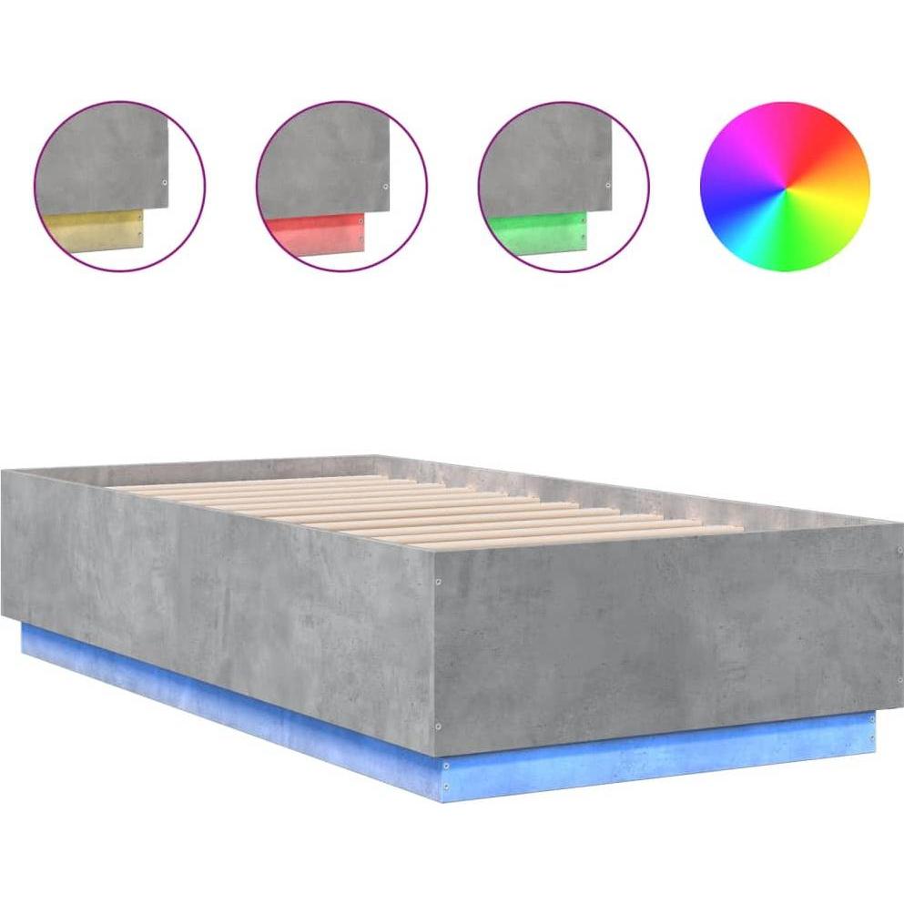 Thumbnail - VidaXL, Bett, Bettgestell mit LED (90 x 200 cm)