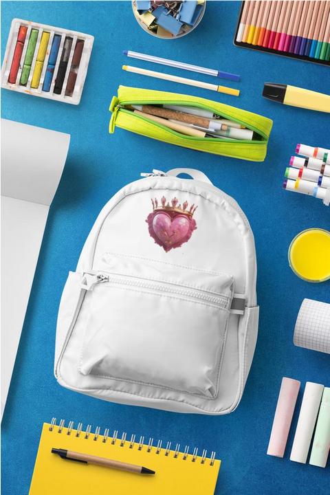 Produktbild Bügelbilder Schul & Freizeitsrucksack-Set Herz mit Krone (15 l)