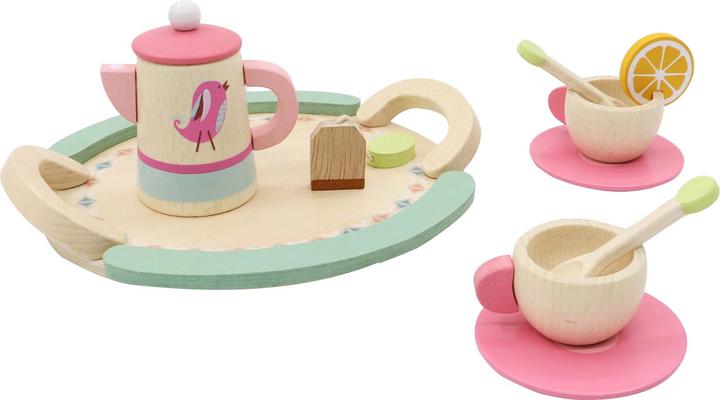 Lobbes Teeservice-Spielset aus Holz, 10-tlg.