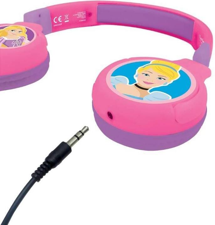 Actual product image Lexibook Disney Princess Headphones for Kids, 2in1 Bluetooth Cable Connection, Foldable, Volume Limiter
