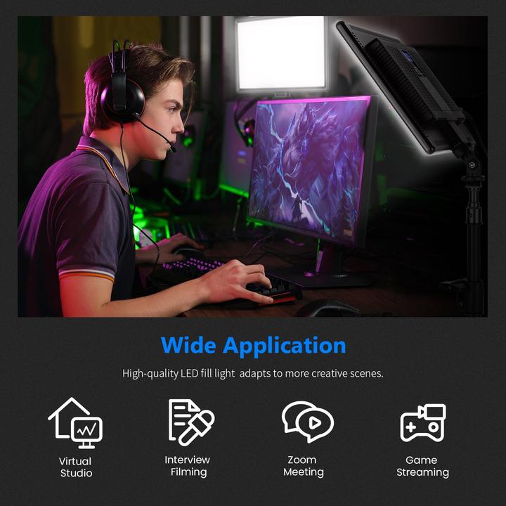 Produktbild Neewer 40W Flat Panel Light NL-192AI Light Stand Set (Studioleuchte)