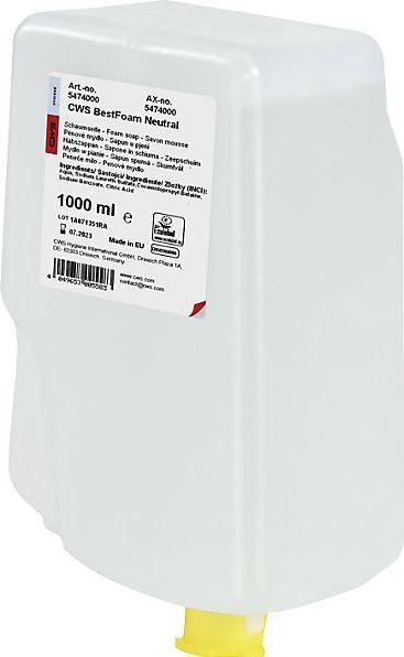 Image du produit CWS Savon mousse, lot de 12 bouteilles de 1 l, neutre, blanc crème. (1000 ml)