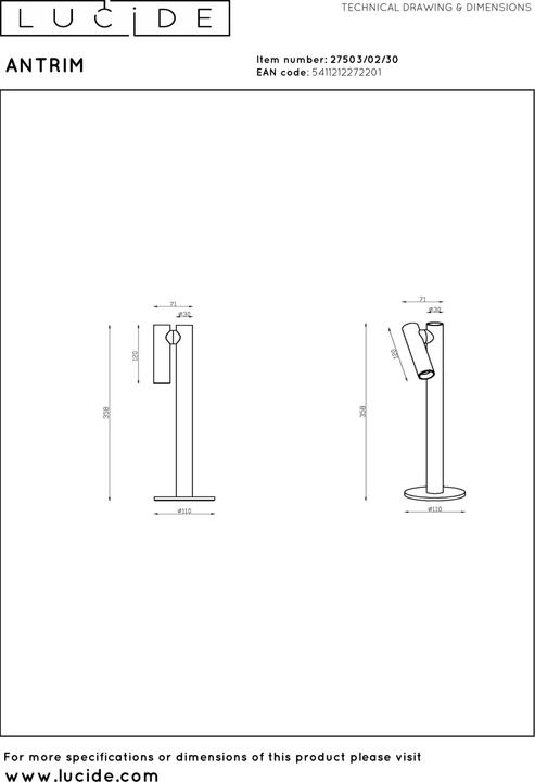 Image du produit Lucide Antrim (133 lm)