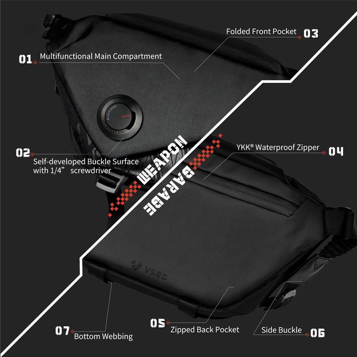 Actual product image VSGO Black Snipe photo shoulder bag (Camera shoulder bag, 4 l)