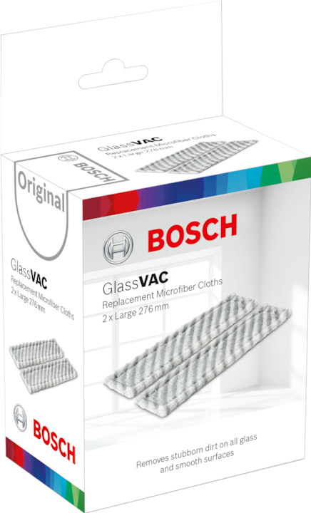 Produktbild Bosch Home & Garden Lange Ersatzmikrofasertücher für GlassVAC
