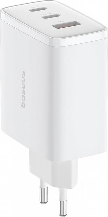 Baseus Wall charger OS-Cube Pro 2xUSB-C + USB, 65W (white) (65 W)
