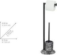 Produktbild Wenko WC-Garnitur Terrazzo schwarz Kunststoff