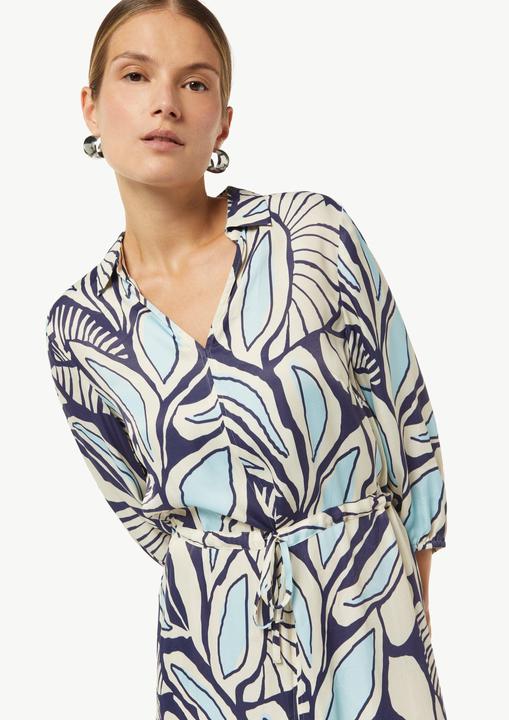 Actual product image Comma Kleid Gemustertes Hemdblusenkleid mit Tunnelzug (42)
