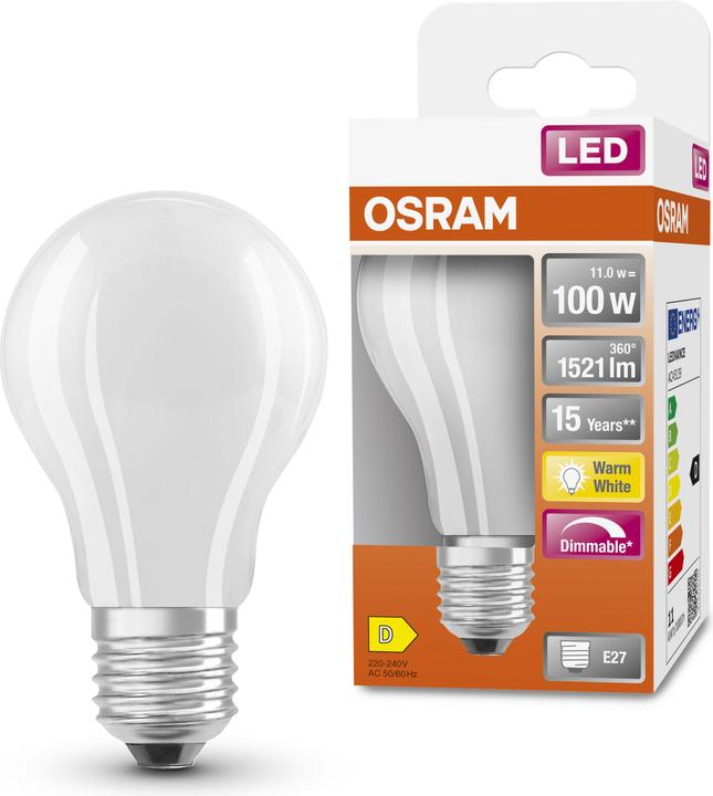 Produktbild Osram Led Retrofit Classic A (E27, 11 W, 1521 lm, 1 x, D)