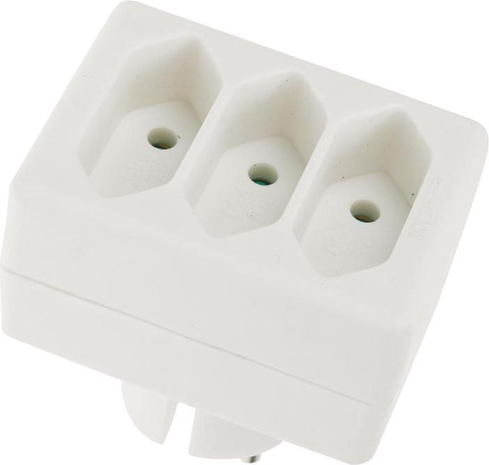 Produktbild Velleman 3-Fach-Steckdosen-Verteiler - Für Euro-Stecker (3x, CEE 7/16)