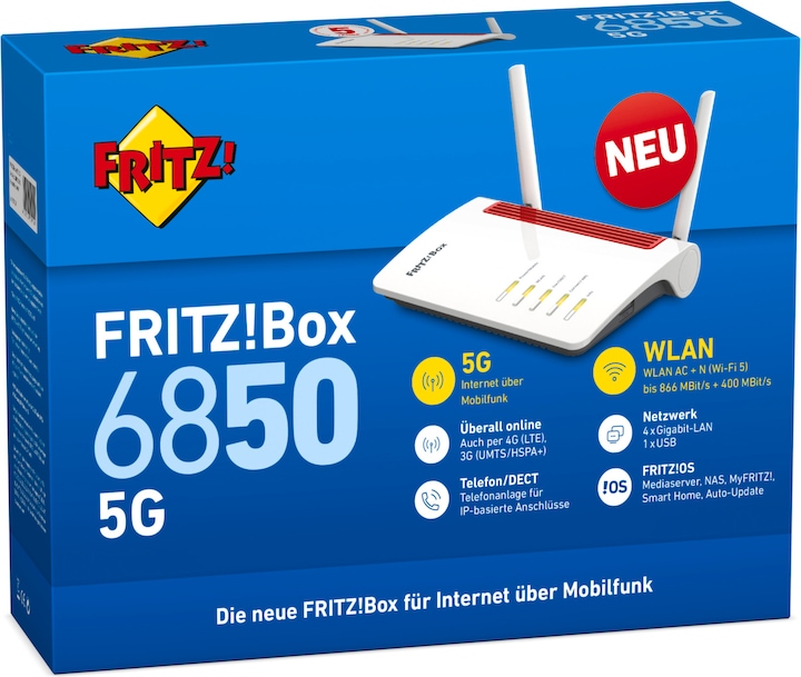 Produktbild AVM FRITZ!Box 6850 5G
