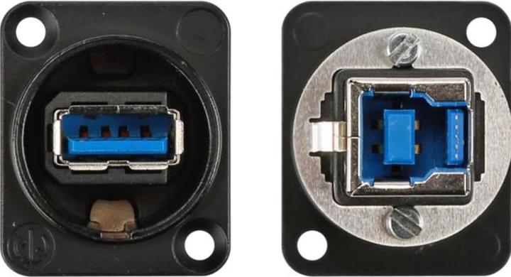 Actual product image Neutrik Reversible USB feedthrough 3.0 socket, mounting feedthrough Content: 1 pc.