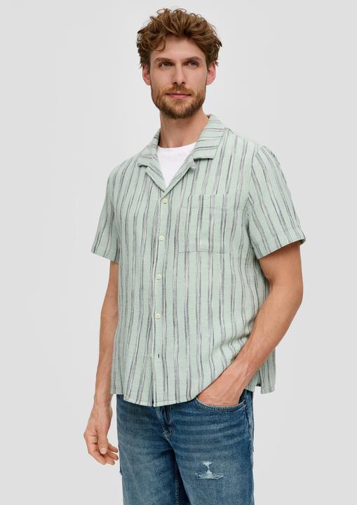 Immagine prodotto S.Oliver Hemd Resort Fit: Kurzarmhemd aus Leinenmix (L)