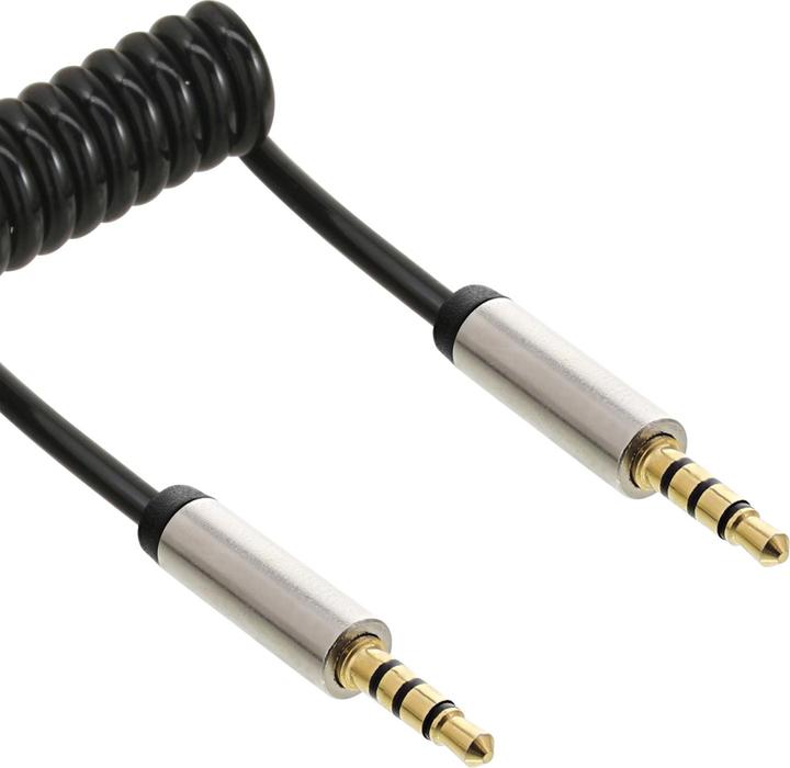 InLine Cavo a spirale audio sottile Jack 3 (1 m, Connettore da 3,5 mm (AUX))