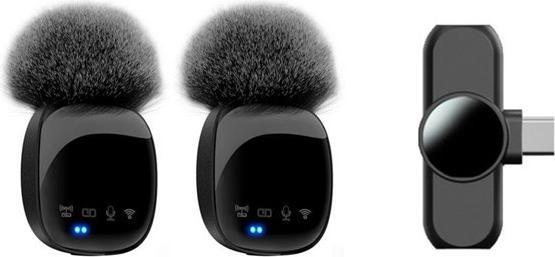 Actual product image Lippa Dual Wireless Wind Protected Microphone With USB-C Connector