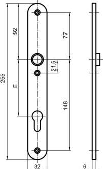 Glutz Schutztürschild 5360 glide/easyfix® (Türschildgarnitur)