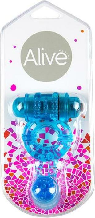 Actual product image Pierścień vibrator - ring. Double. Func:1. blue