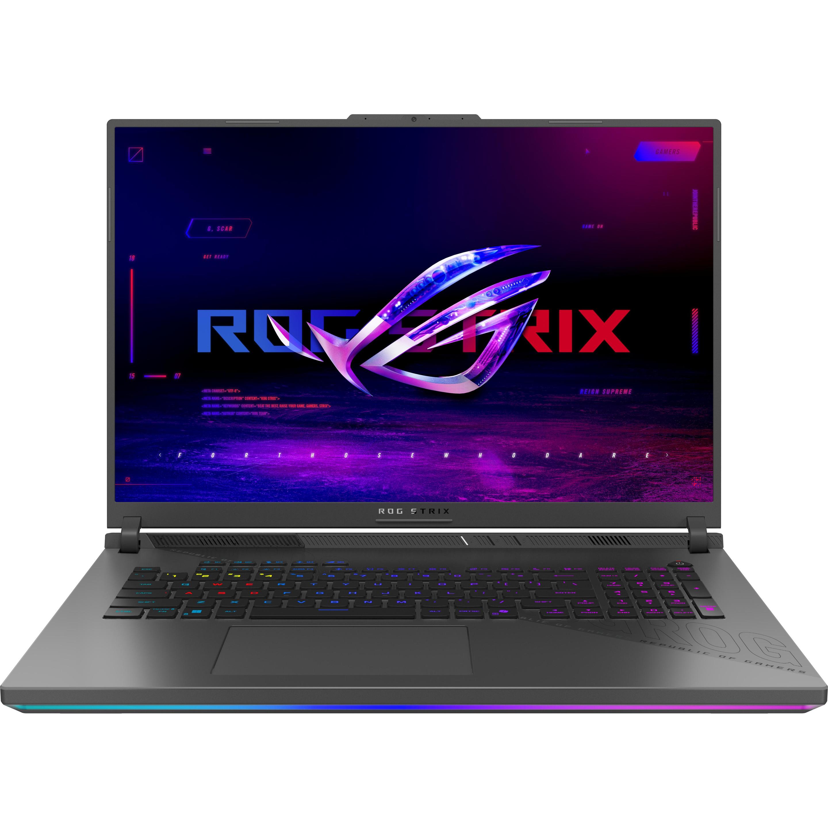 ASUS ROG Strix G18 (18", 1000 GB, 32 GB, Eng. Int., AMD Ryzen 9 7940HX), Notebook, Grau