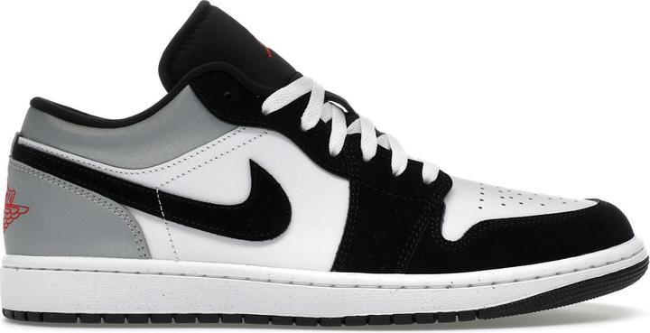 Actual product image Jordan 1 Low SE White Fire Red Black Matte Silver (47)