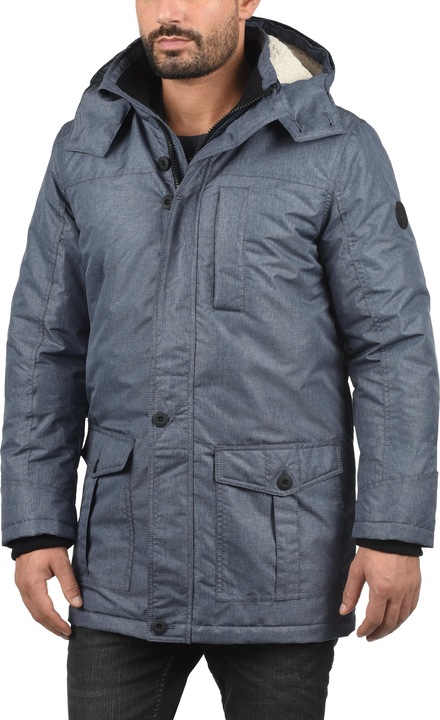 Image du produit Solid Octavus Manteau D'Hiver À Capuche Avec Peau De Mouton Parka D'Hiver Veste Longue Pour Homme (L)